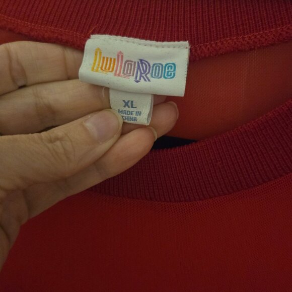 Lularoe sweater with sheer top - Picture 2 of 2